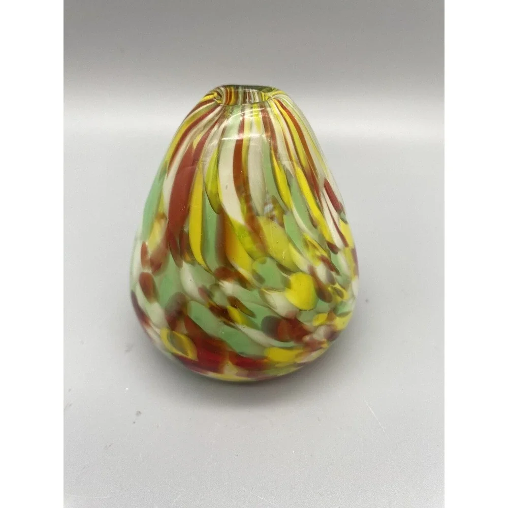 Pearlessence Hand Blown Confetti Art Glass Bud Vase Or Reed‎ Diffuser